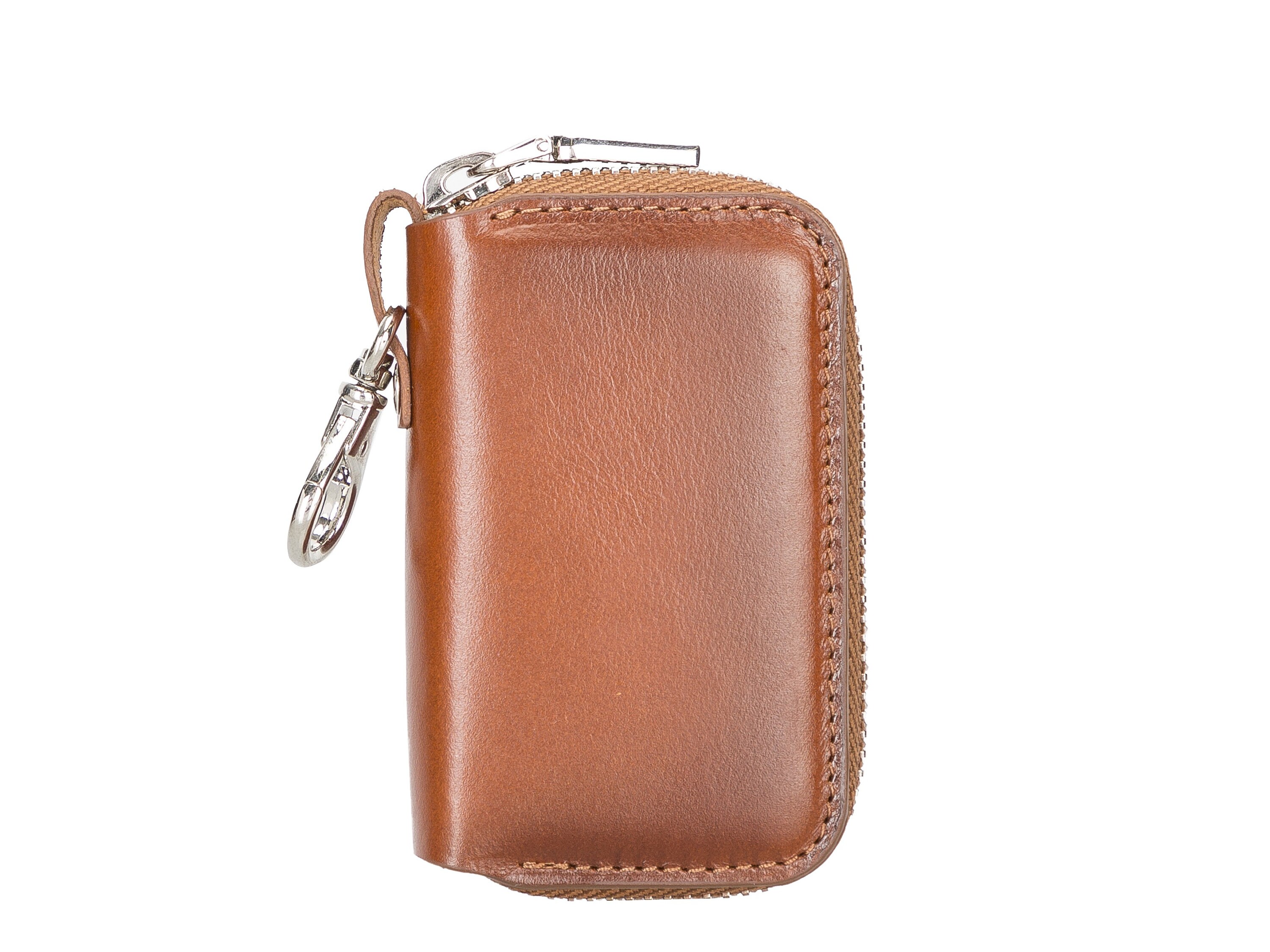 Personalized Leather Key Holder Pouch Full Grain Leather Car