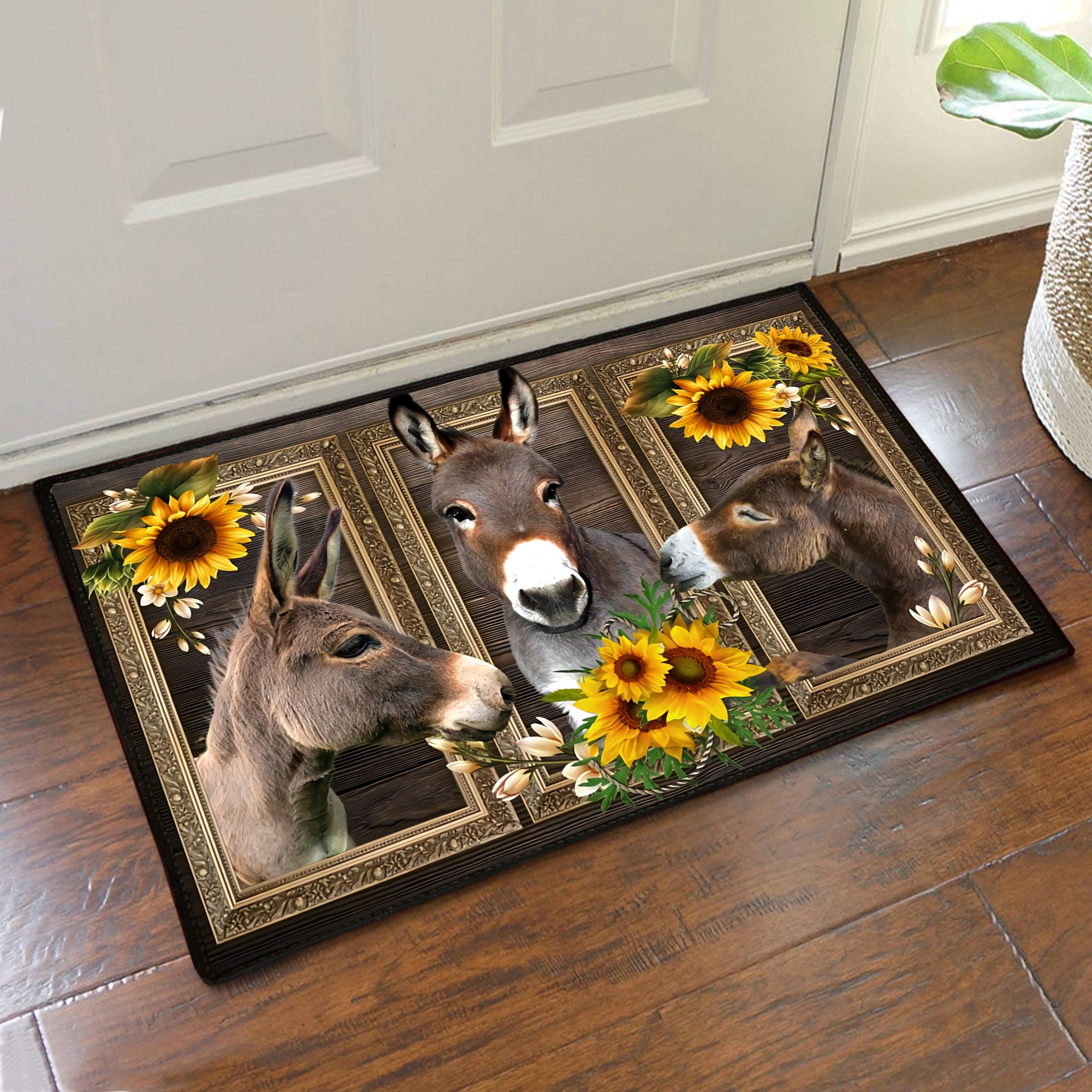 Donkey Lovely Sunflowers Doormat donkey lover gift donkey Etsy