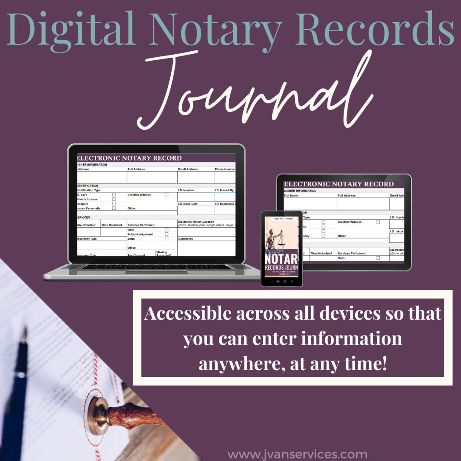Electronic Notary Journal Template Electronic Notary Journal Template