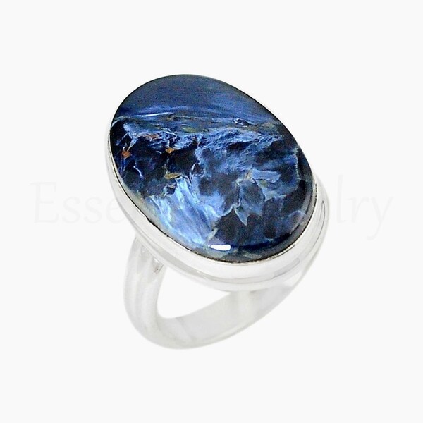 •PIETERSITE - TEAR - 1• simple band silver ring (size 8)