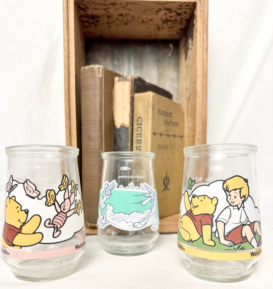 Set of 3 Vintage Welch's Jelly Jars/drinking Glasses Etsy