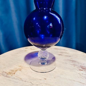 Cambridge Glass 1930s Royal Blue Vase