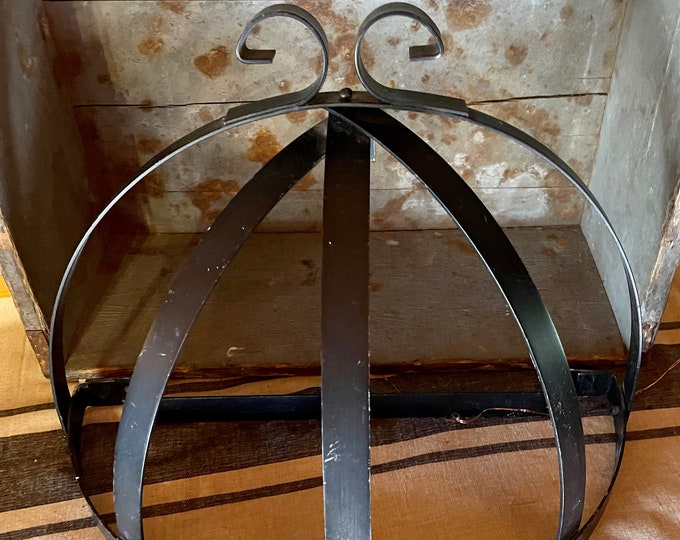 Vintage Cast Iron Metal Pot Rack Etsy