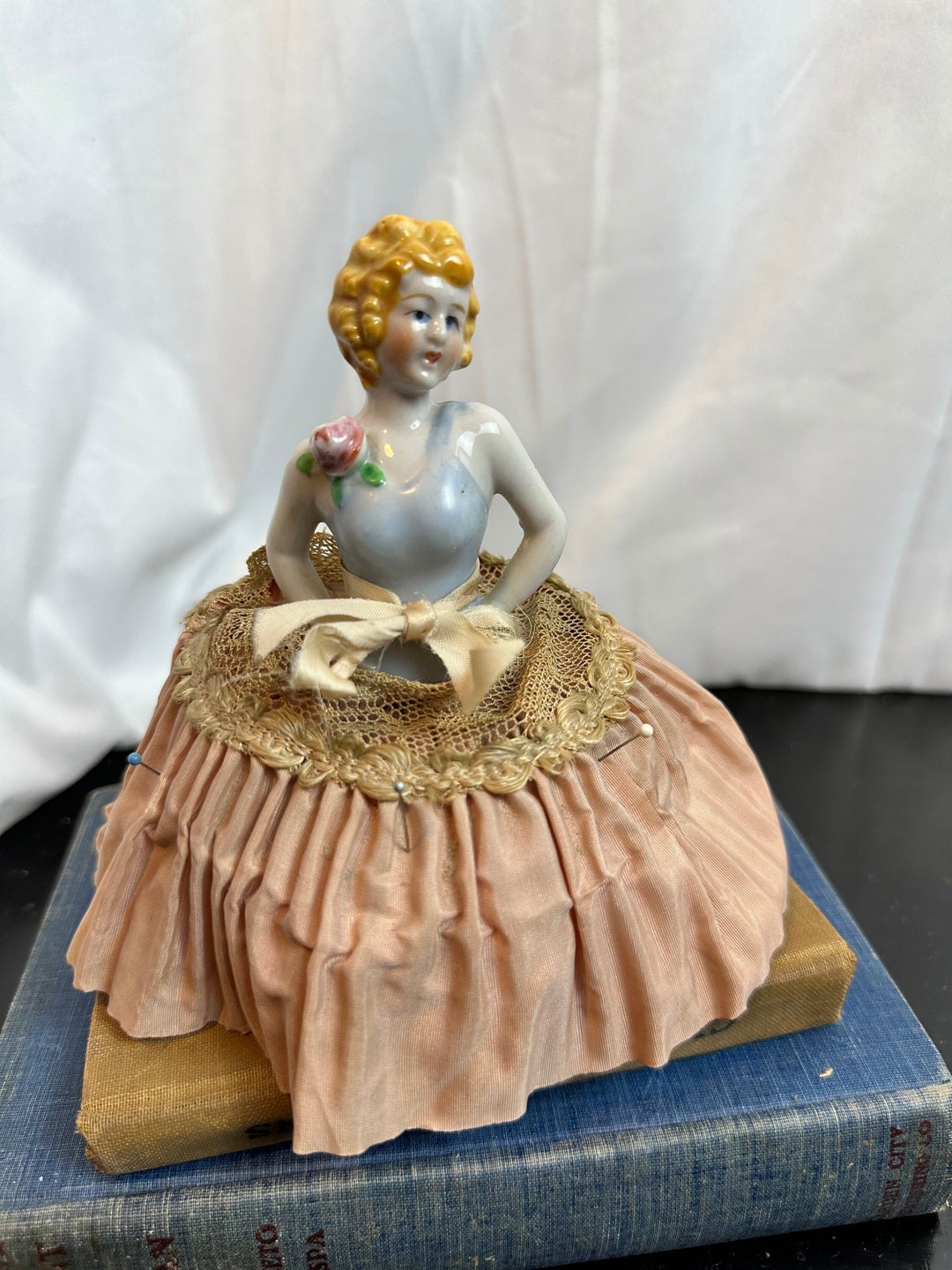Pin Cushion Doll Antique Pin Cushion Doll Collectible Pin Etsy