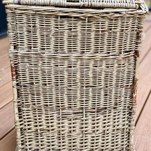 Antique large wicker basket