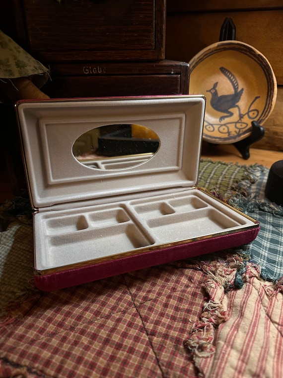 Velvet Vintage Hot Pink Jewelry Box * Jewelry Trav