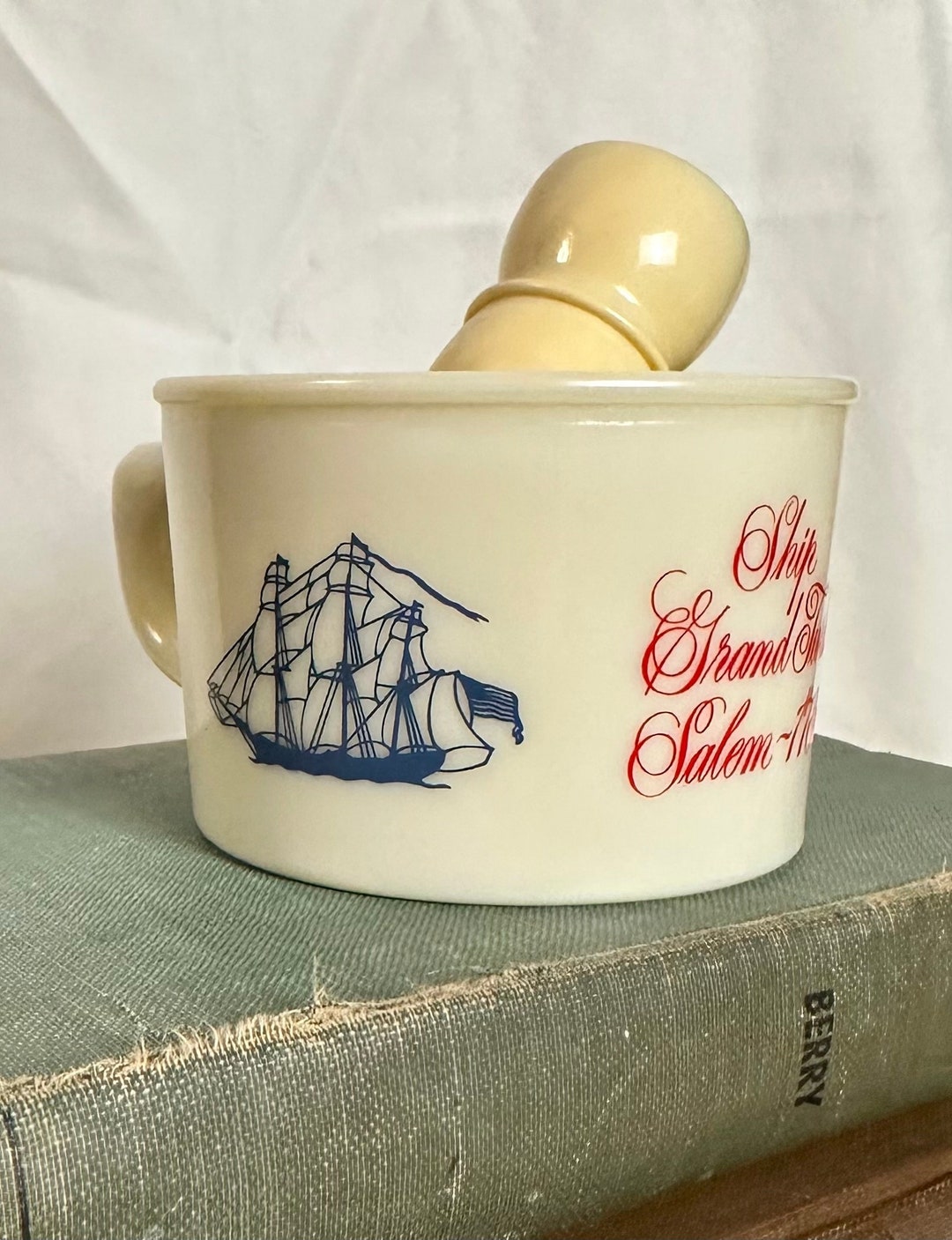 Vintage Old Spice Shaving Mug and Brush Etsy