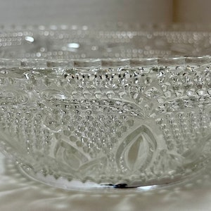 1940s Art Deco Federal Glass Bowl in Heritage Pattern
