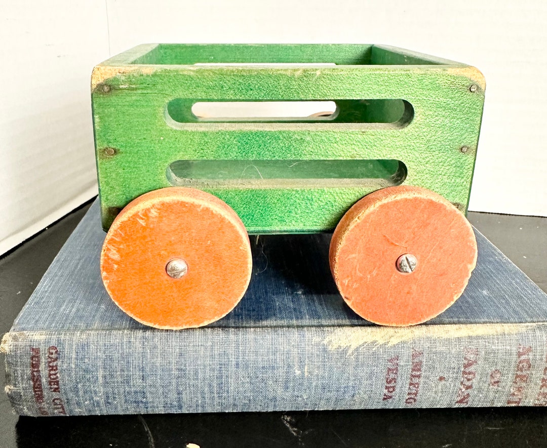 Toy Wooden Wagon Vintage Toy Antique Wood Wagon Antique Vintage