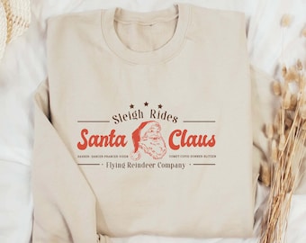 Sleigh Rides Sweatshirt, christmas sweater uk, christmas jumper uk, christmas hoodie, retro christmas jumper, ugly christmas jumper,