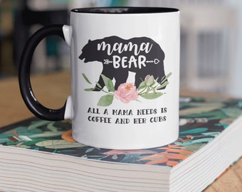 Mama Bear Mug Personalised - Mama Bear Coffee Mug - Mama Bear Gift for Mother's Day - Mama Bear Cubs - Mama Mug - Mama Gifts - Gifts for mum