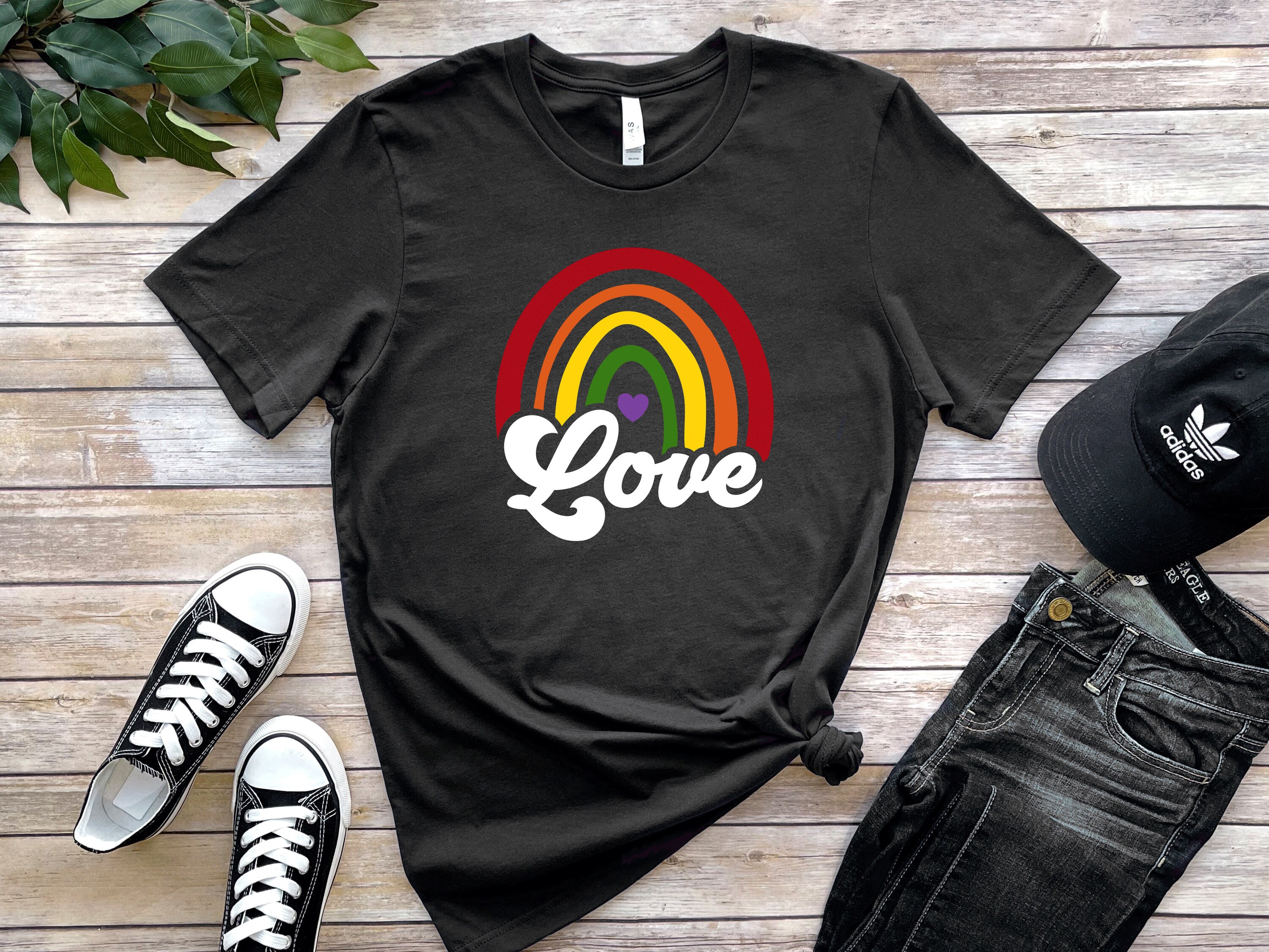 Rainbow Love Shirt Pride Shirt Gay Pride - Etsy