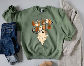 Sweat Lets Go Ghouls : pull citrouille d'Halloween
