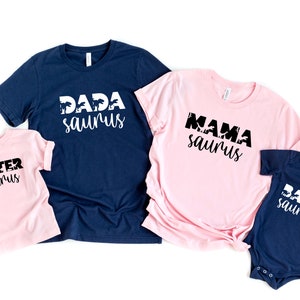 Family Dinosaur shirts| Mama saurus | Dada saurus| dinosaur tshirts | dinosaur t-shirt | baby dinosaur | customize | personalize | daddy mom
