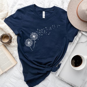 Windflower Shirt, Dandelion Shirt for Women, Flower Graphic T-shirt, Summer Shirt, Cute Trending Womens T-Shirt, autumn tshirt, fall shirt