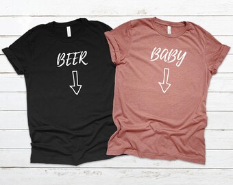 Beer baby Tshirts| pregnancy t-shirt| pregnancy announcement tshirts, pregnancy announcement shirts | family tshirt father t-shirt |new baby