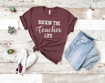 Rockin' Teacher Life T-Shirt: Homeschool Gift Tee