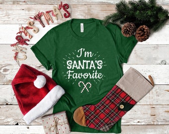 Im santas favourite christmas tshirt| nice soft quote t-shirt xmas tee| holidays family holiday| winter tshirt | Funny ladies men's unisex