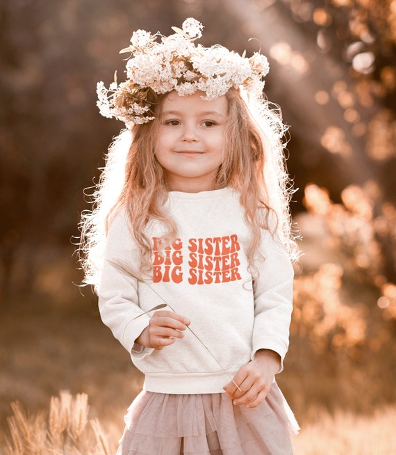 Pull Big Sister Pull enfant Sweat shirt pour petite fille promu a la chemise de grande soeur Pull enfant Chemises soeur Sweat pour tout petits Etsy France