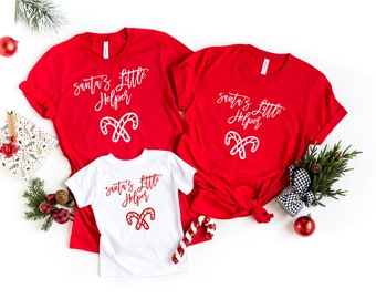 Funny family Christmas Tshirts | Santa's Little Helper | christmas tshirt | funny christmas | group christmas t shirts |