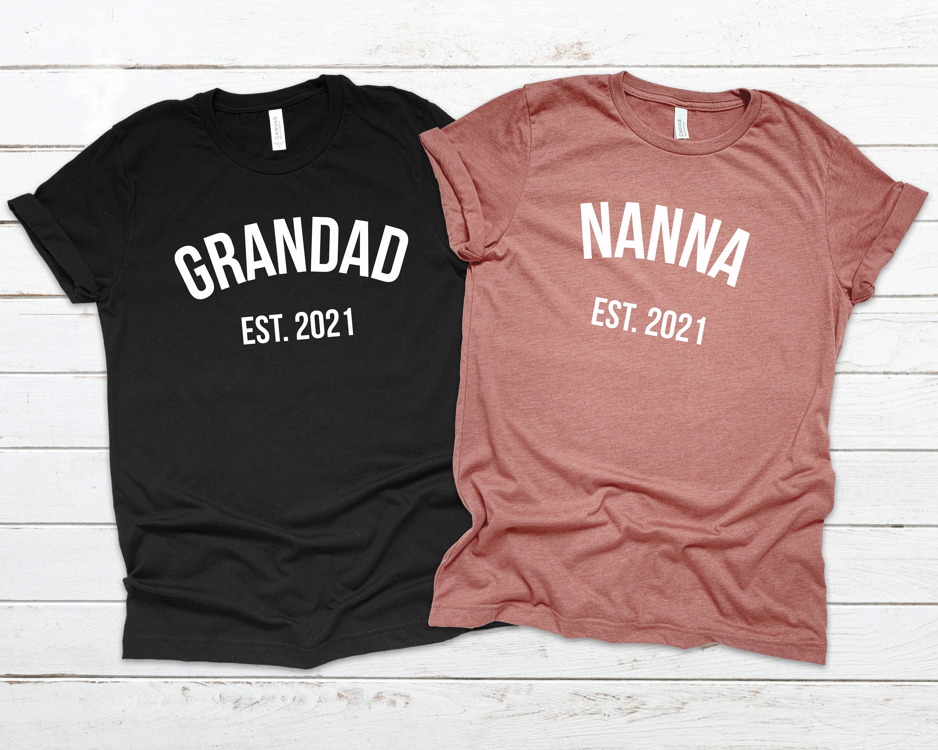 Nana and grandad Tshirts cool grandparents gift tshirt Etsy