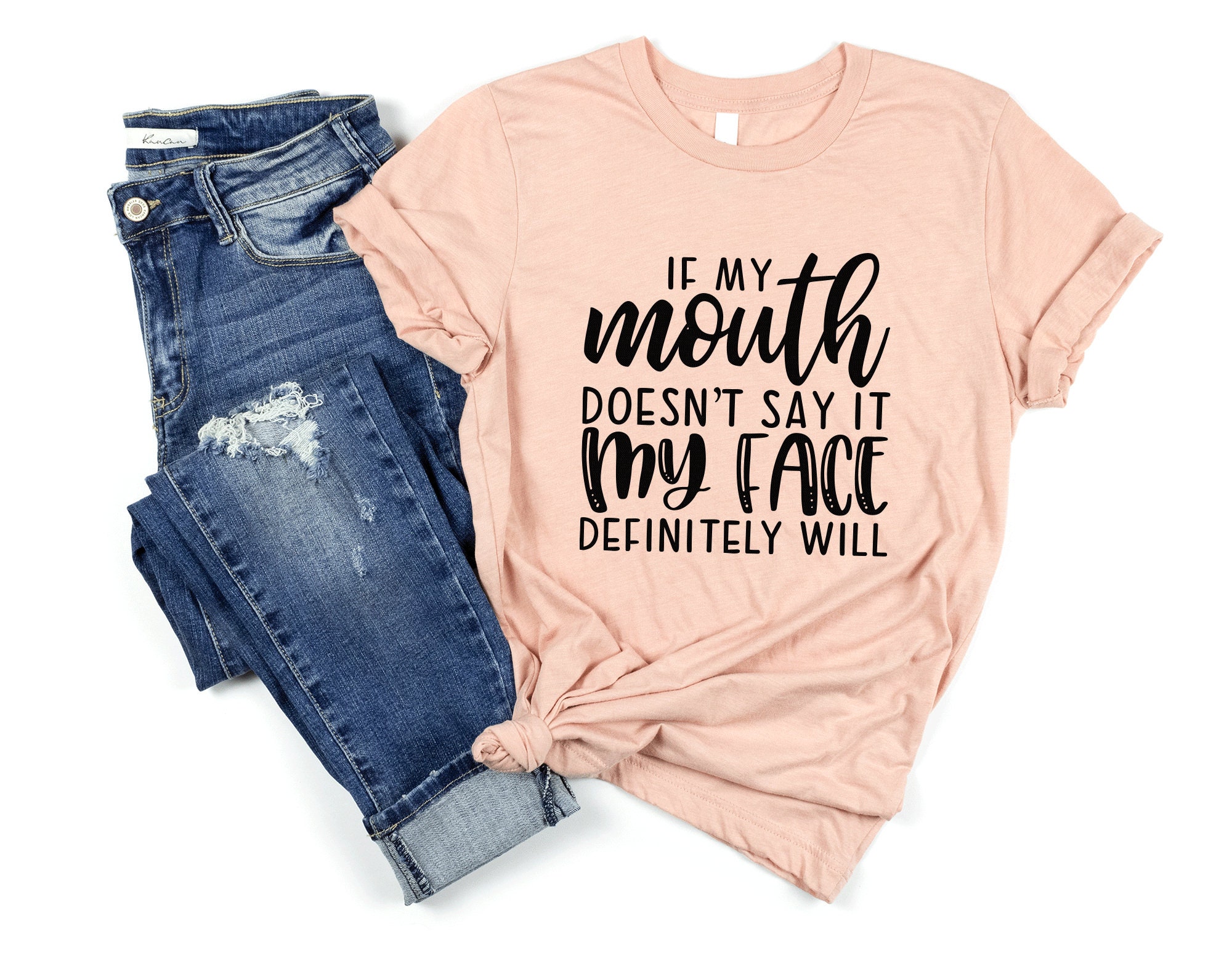 T-shirt Femme DANVOUY - Message Humoristique Orange, Coton Confortable