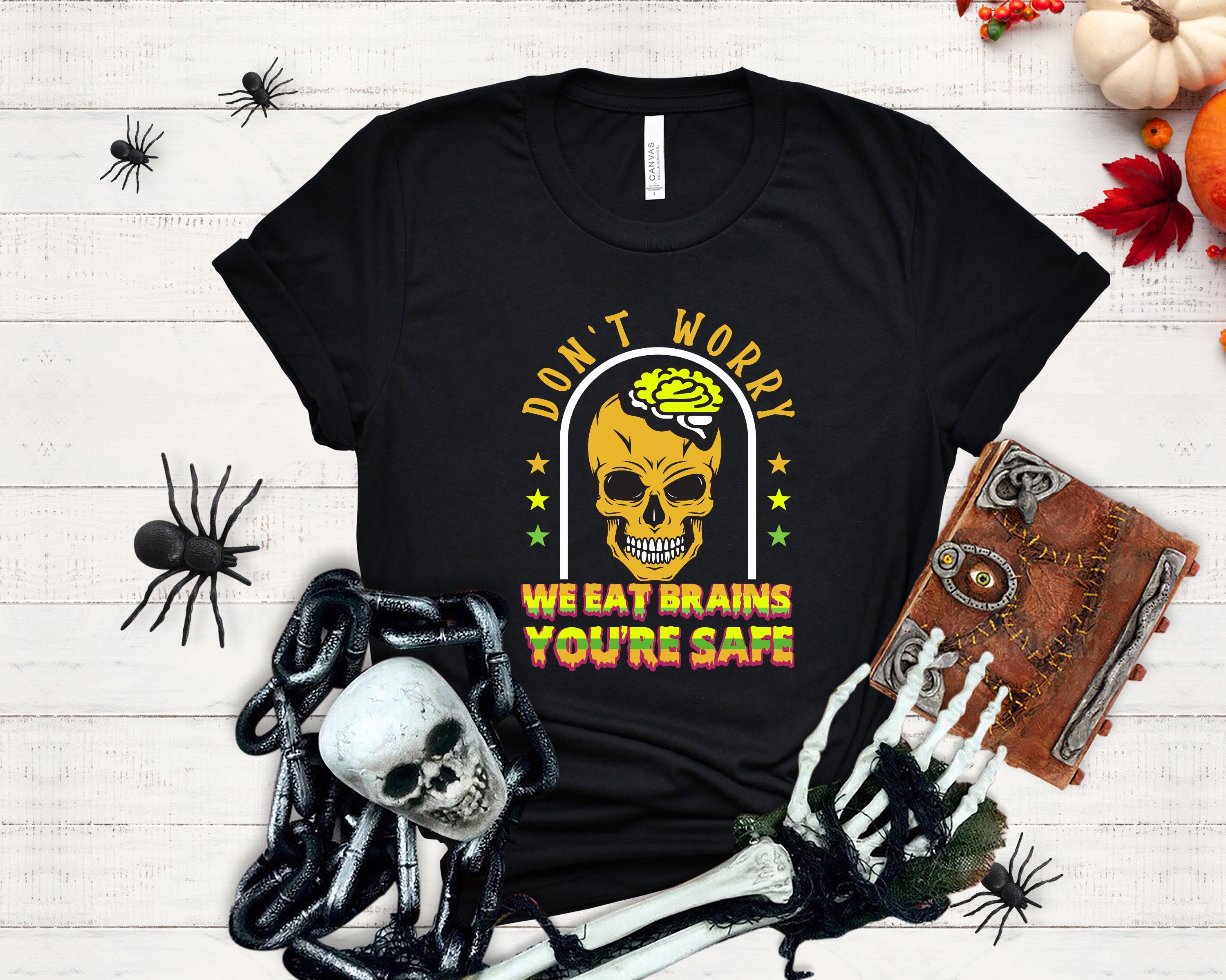 We Eat Brains Don't Worry You're Safe Tshirt, Funny Halloween Tshirt, Funny  Fall Shirt, Funny Ghost Tshirt, Kids Halloween Outfit -  Canada