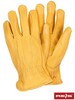 Leather Work Gloves For Men and Women, Goatskin Gardening Gloves, Yellow, XL 