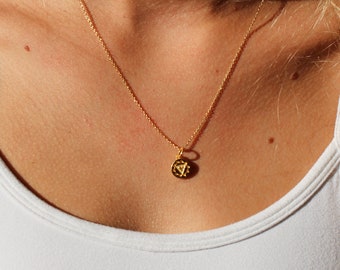 Solar Plexus Chakra Necklace | Jewelry Gift for Yogi | Sterling Silver or 18k Gold Plated Third Chakra and Citrine Pendant Necklace