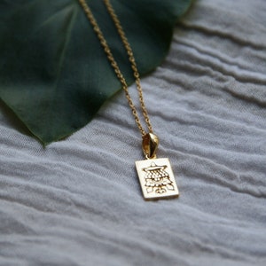 Victory Sign Pendant Necklace | Symbolic Buddhist Jewelry For Knowledge, Happiness and Victory | Silver or Gold Bohemian Spiritual Necklace