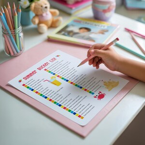 Kinder Sommer Planer Set zum Ausdrucken: Mini-Kalender, Wochenplaner, Wochenplaner, Wochenplaner, Wochenplaner, mehr (Digitaler Download) Bild 9