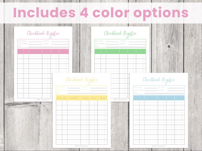 thumbnail image 2 of Checkbook Register Refills - 50 Double-sided Pages Measuring Approx 2 of 12