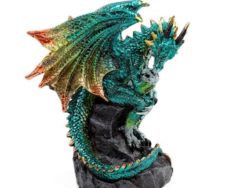 Dark Legends Dragon Figurine | Fantasy Dragon Statue | Mythical Creature Decor | Gothic Home Ornament | Dragon Lover Gift