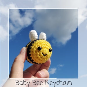 Baby Bee gehaakte sleutelhanger PDF-patroon downloaden