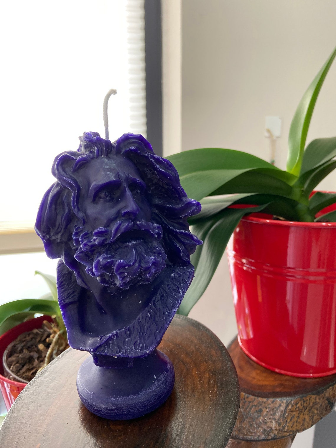 LARGE Zeus Candle Greek Sculpture Candle Male Bust Candle Etsy