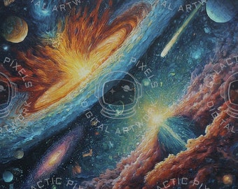 Digital Art Download | Cosmic Print | Galaxy Art | Space