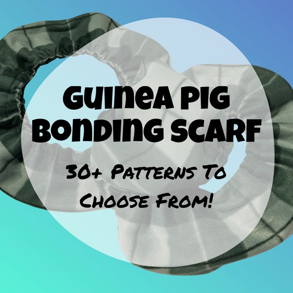 Guinea Pig Bonding Scarf - Optional Potty Pad Made With Zorb® Fleece Guinea Pig Scarf - Small Animal Bonding - Lap Mat