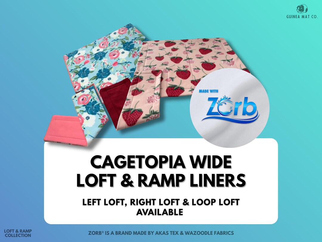 Guinea Pig Wide Loft & Ramp Liners – Fits Cagetopia Wide Lofts ...