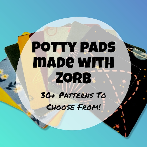 Guinea Pig Potty Pads Made With Zorb® - Fleece Pee & Potty Pad - Lap Pad - Small Animal Fleece Pee Pad - Tidy Mat