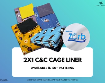 Guinea Pig Washable Fleece Cage Liner – 2X1 Size – Made With Ultra-Absorbent Zorb®