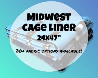 Guinea Pig Midwest Cage Liner Made With Zorb® - Midwest Cage Size - Pet Bedding - Midwest Cage - 24x47 - Fleece Cage Liner