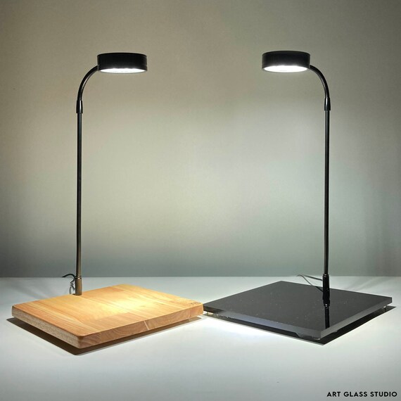Lampstand Adjustable Brightness & 3 Timer Modes LED Bamboo Etsy