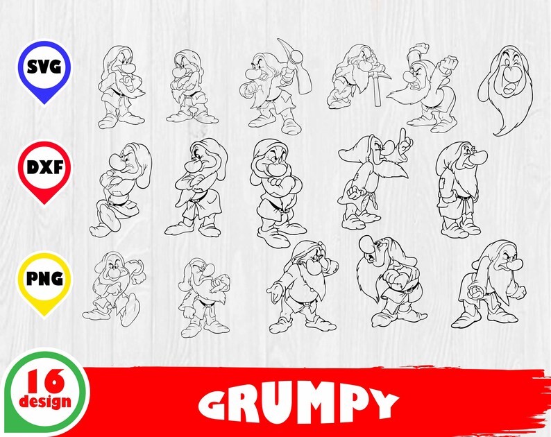 Free Free 206 Snow White Dwarfs Svg SVG PNG EPS DXF File