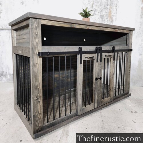 BEST Easy Lock and Removable Divider Custom Dog Crate Etsy