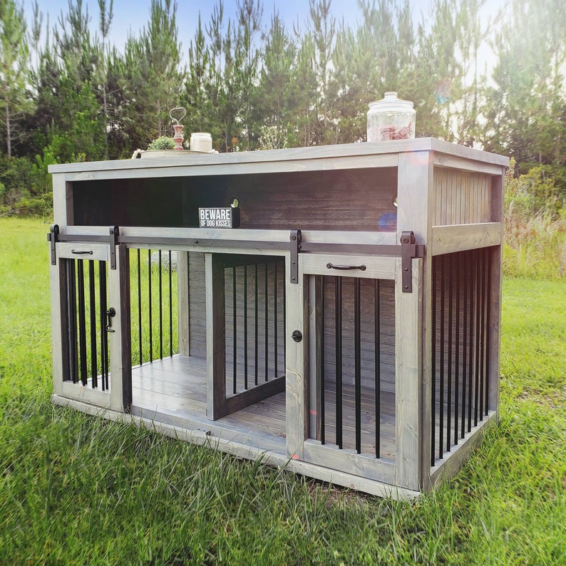 BEST Easy Lock and Removable Divider Custom Dog Crate Etsy