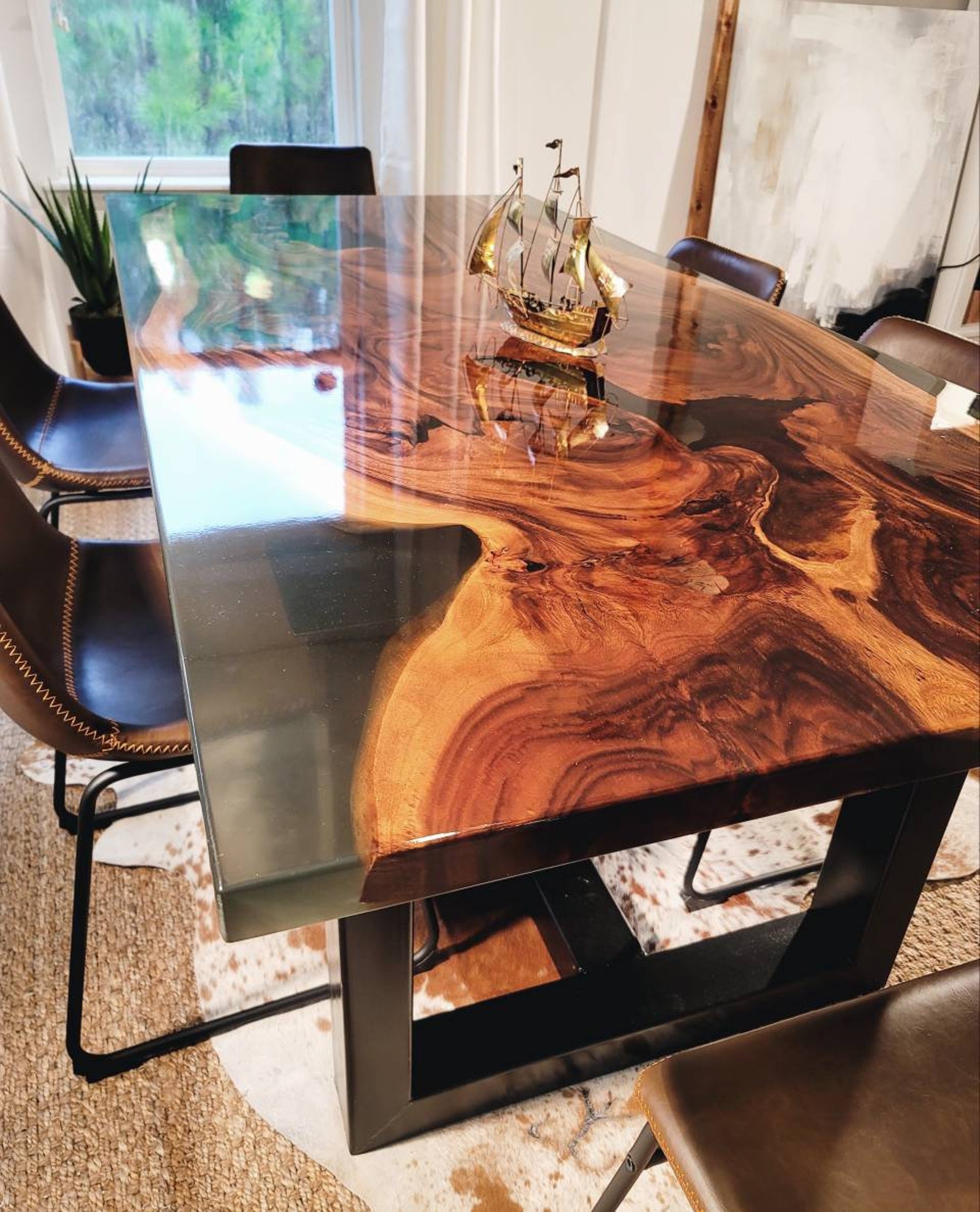 TABLE À MANGER ÉPOXY Table de cuisine époxy Résine époxy Etsy