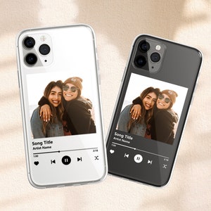 Custom music and song plaque phone case, Cute and clear personalized phone case, Best friend birthday gifts