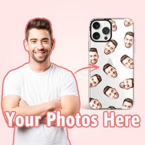 Coque de téléphone personnalisée pour iPhone, cadeaux photo personnalisés, cadeau coque de téléphone photo personnalisée, cadeau amusant pour lui, PF02