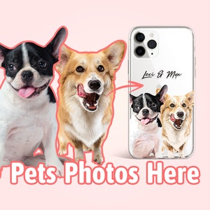 Custom multi dog iPhone phone case, Personalized dog gifts, Dog lover memorial gift for dog mom, Dog dad and dog owner gift