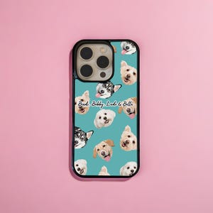 Custom 4 Dog Faces iPhone case, Personalized Dog Phone Case, Birthday Gift For Him, Dog Mom Phone Cases, Dog Mom Gift, PF06